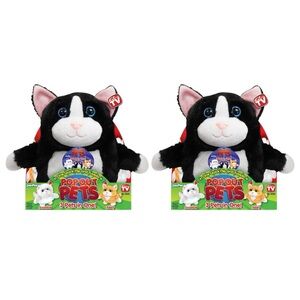 POP OUT PETS KITTENS, REVERSIBLE PLUSH , 3 STUFFED ANIMALS IN 1 X2 - BNWT
